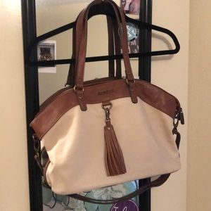 Tan and brown Rosetti Purse